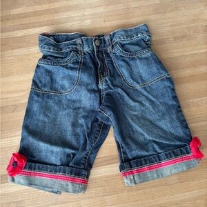 Vintage Gymboree Denim Shorts with Pink Stitching